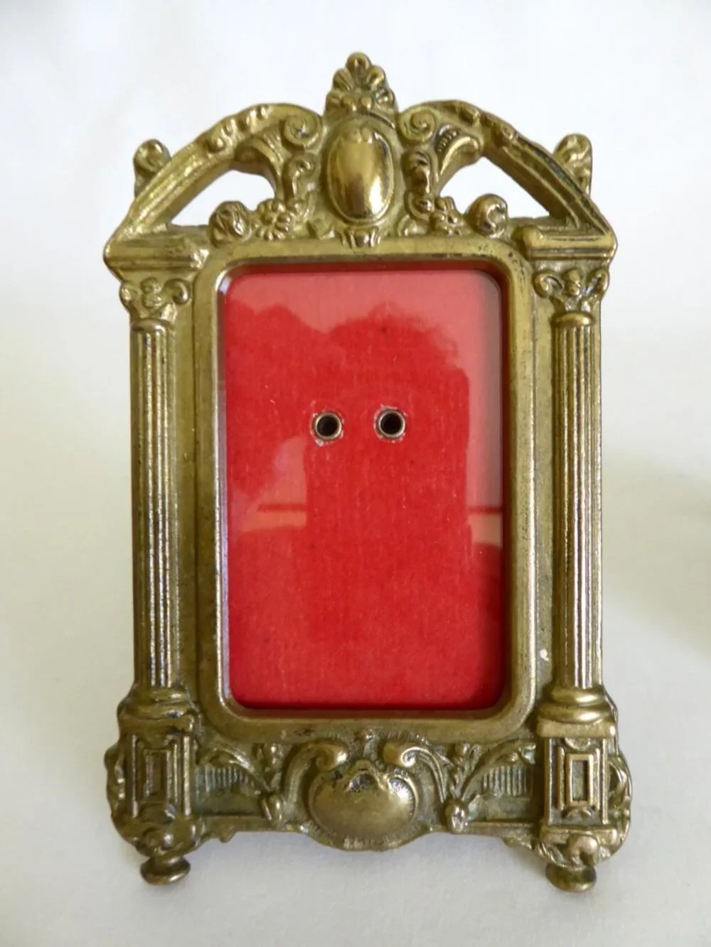 VINTAGE ANTIQUE SMALL PEWTER BRASS METAL DECORATIVE FRAMES VICTORIAN